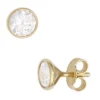 Ohrstecker 5,4mm Zirkonia weiß rund 333 Gold Gelbgold Ohrschmuck Solitär