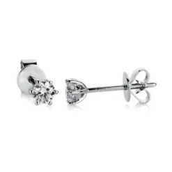 Ohrstecker Ohrringe aus 950 Platin 2 Diamanten Brillanten 0,60 Ct. 6er-Krappe