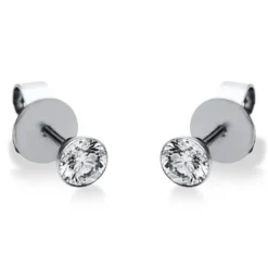 Ohrstecker Ohrringe aus 950 Platin mit 2 Diamanten Brillanten 0,50 Ct. Zarge