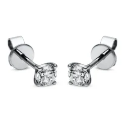 Ohrstecker Ohrringe aus 950 Platin 2 Diamanten Brillanten 0,40 Ct. 4er-Krappe