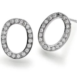 Ohrstecker Ohrringe mit 40 Diamanten Brillanten 0,40ct 750 Gold Weißgold