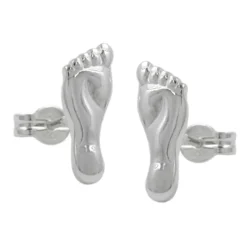 Ohrstecker Ohrringe Ohrschmuck, Füße Barfuß, 925 Silber