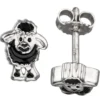 Ohrstecker Ohrringe, schwarzes Schäfchen Schaf 925 Silber Lackeinlage Kinder