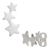 Ohrstecker Ohrringe 3 Sterne drei Sternchen 925 Silber matt Ohrschmuck