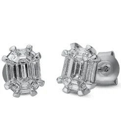 Ohrstecker Ohrstecker aus 750 Weißgold 18 Diamanten Fanatsy-Schliff 0,61ct TW-SI