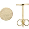 Ohrstecker Plättchen rund Ø5,9mm 333 Gold Gelbgold Ohrschmuck eismatt flach