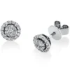 Ohrstecker rund aus 750 Gold Weißgold 48 Diamanten 0,26ct TW-SI Ø6,4mm