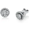 Ohrstecker rund aus 950 Platin 50 Diamanten 0,6ct TW-SI Ø8,3mm