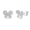Ohrstecker Schmetterling aus 750 Weißgold 112 Brillanten 0,28ct TW-SI 8x10,6mm