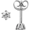 Ohrstecker Solitär Ohrringe 2 Diamanten 0.14Ct W/SI schlicht 585 Gold Weißgold