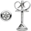Ohrstecker Solitär Ohrringe mit 2 Diamanten 0.24Ct 585 Gold Weißgold