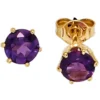 Ohrstecker Stecker mit Amethyst lila violett 5,3mm & 585 Gold Gelbgold