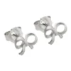 Ohrstecker Stecker Ohrringe Ohrschmuck, Schleife, 925 Silber mattiert, Kinder