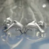 Ohrstecker Stecker springender Delfin Delfine, 925 Silber, Ohrschmuck
