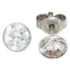 Ohrstecker Stecker Zirkonia weiß rund 6,5mm 925 Silber Ohrschmuck