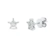 Ohrstecker Stern aus 750 Weißgold 10 Diamanten Fanatsy-Schliff 0,33ct TW-VSI