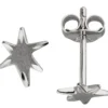 Ohrstecker Stern Sterne aus 925 Silber mattiert 7,9x5,7mm Ohrschmuck Ohrringe