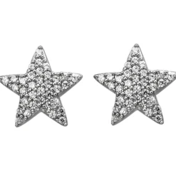Ohrstecker Stern Sterne 925 Silber mit 68 weißen Zirkonia Ohrringe Ohrschmuck