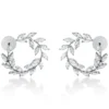 Ohrstecker Äste 750 Weißgold 40 Diamanten Navette-Schliff 4,51ct TW-VSI 26x27mm
