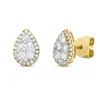 Ohrstecker Tropfen aus 750 Gold gelb/weiß 66 Diamanten 0,9ct TW-SI 11x7,5mm
