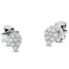 Ohrstecker Tropfen aus 750 Weißgold 16 Brillanten 0,08ct TW-SI 4,6x3,2mm