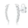 Ohrstecker 750 Weißgold 12 Diamanten Navette-Schliff 0,66ct TW-VSI/SI 19,1x4,7mm
