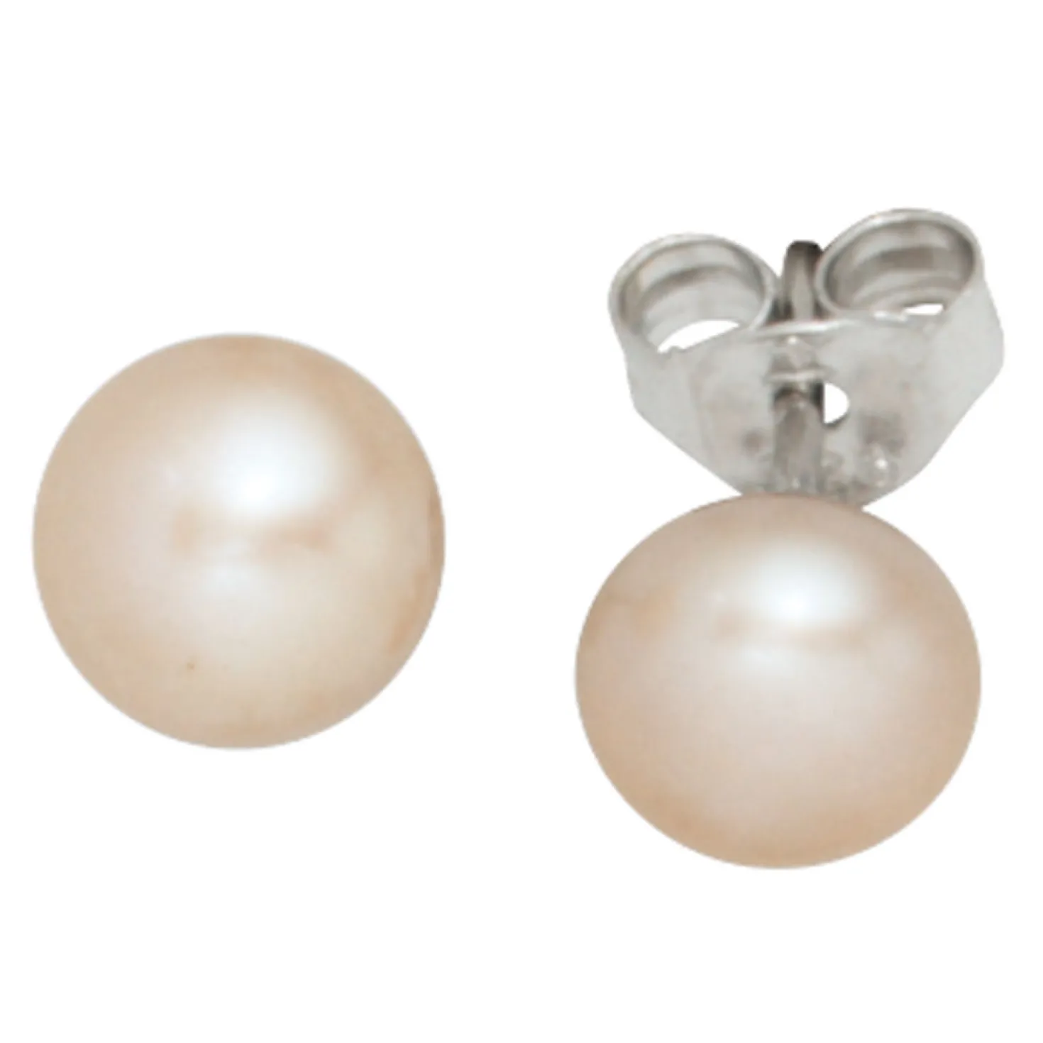 Ohrstecker Zuchtperlen 925 Silber, Sterlingsilber, rosé