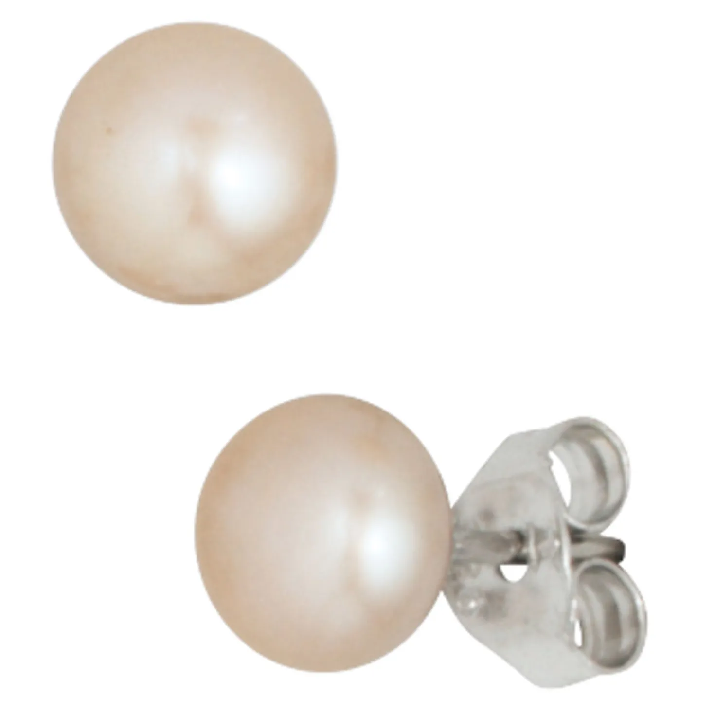 Ohrstecker Zuchtperlen 925 Silber, Sterlingsilber, rosé