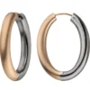 Paar Creolen 31,8mm Klappcreolen, oval, 925 Silber vergoldet Ohrringe Ohrschmuck