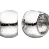 Paar Creolen 17,3mm Ohrringe mit Glitzereffekt 925 Silber Silberohrringe breit