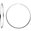 Paar Creolen 64,5mm Ohrringe, rund, 925 Silber rhodiniert, Ohrschmuck