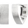 Paar Creolen 15,9x6,9mm aus 925 Silber matt spitzoval Ohrringe Ohrschmuck