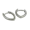 Paar kleine Creolen Ohrringe 16x11mm spitzoval aus 925 Silber glänzend Kinder