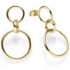 Paar Ohrhänger 3 Ringe 31x17,5mm aus 585 Gold Gelbgold Ohrringe Ohrschmuck