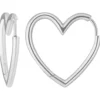 Paar Ohrringe Creolen Herzen Ohrschmuck aus 925 Silber 25x2,4mm