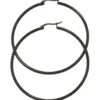 Paar Ohrringe Creolen 54,4mm Ohrschmuck rund, Edelstahl schwarz beschichtet