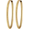 Paar Ohrringe Creolen rund gehämmert Ohrschmuck aus 375 Gold Gelbgold 29x2mm