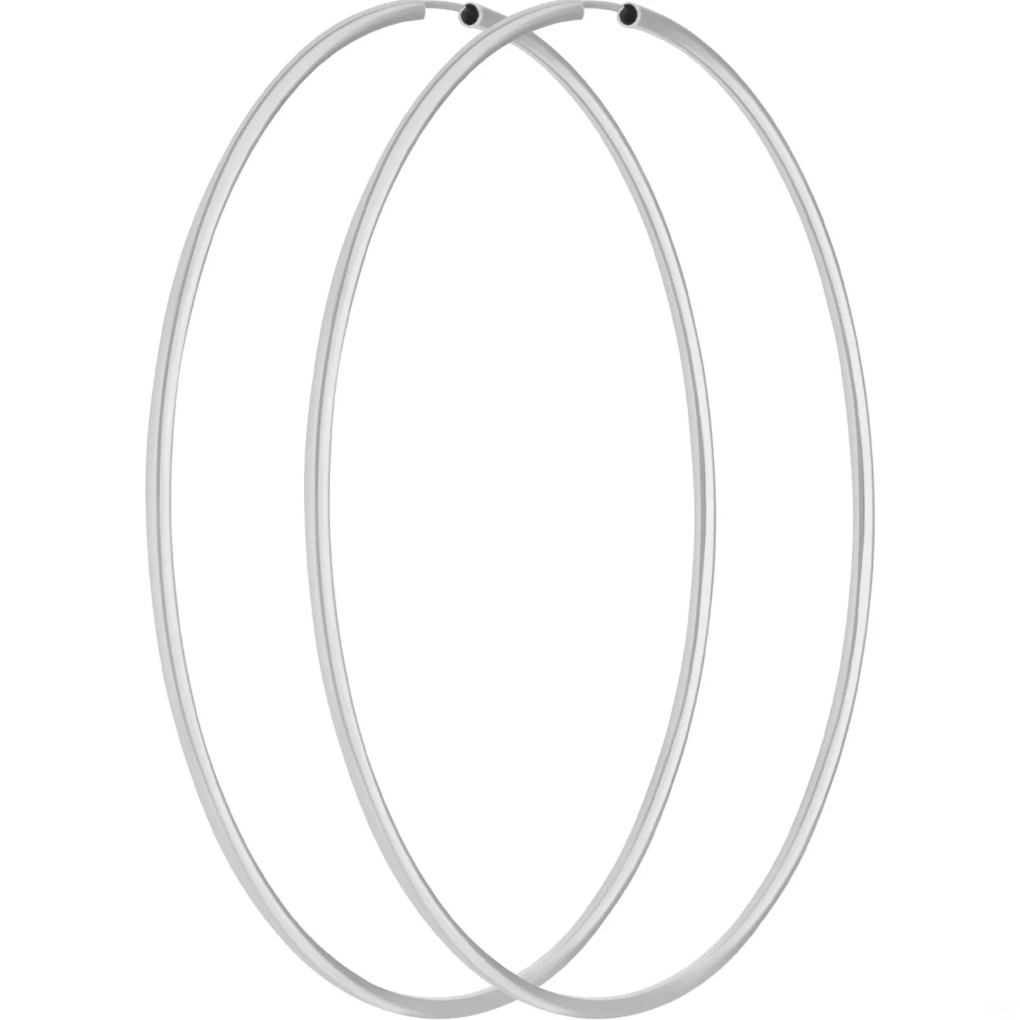 Paar Ohrringe Creolen rund groß XXL Ohrschmuck aus 925 Silber 79x2mm