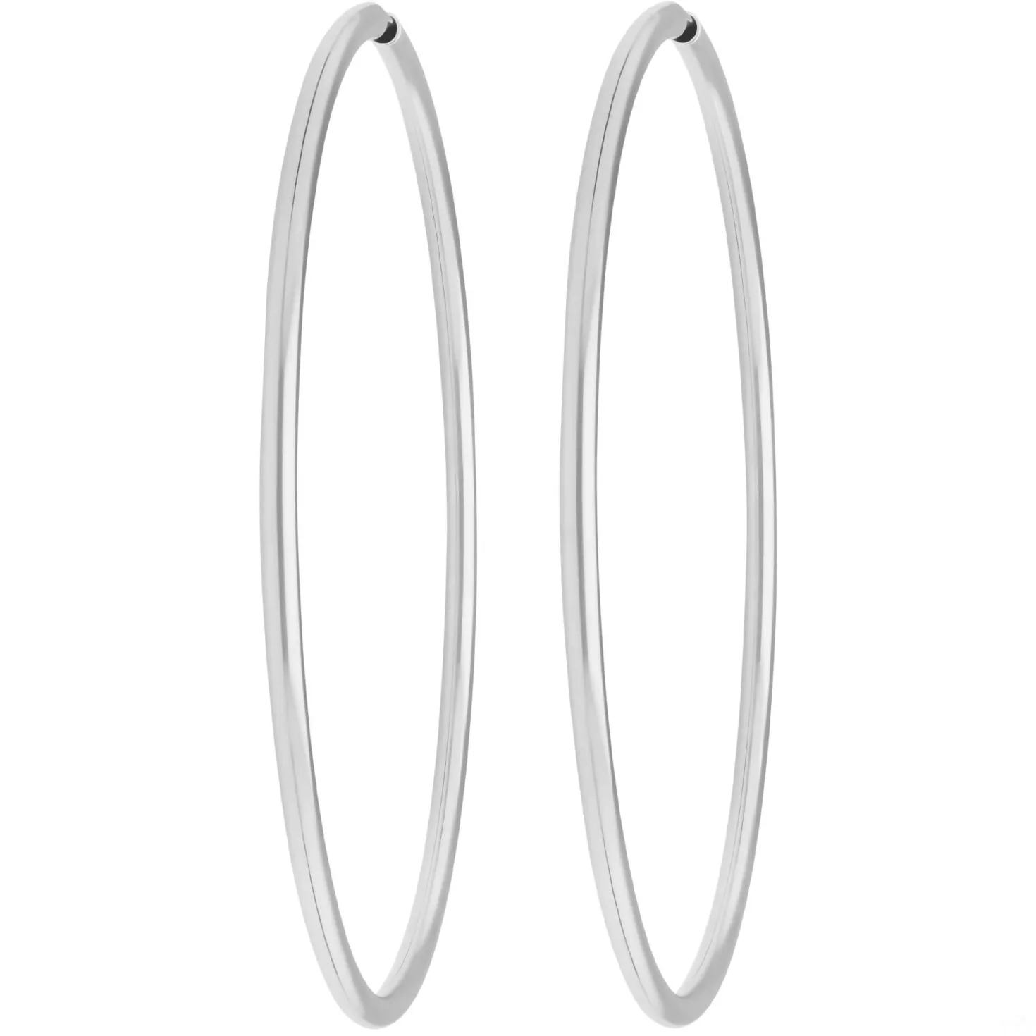 Paar Ohrringe Creolen rund groß XL Ohrschmuck aus 925 Silber 70x2,5mm