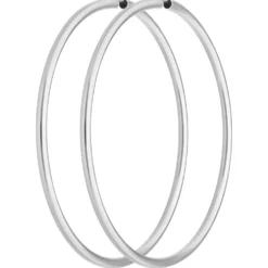 Paar Ohrringe Creolen rund groß XL Ohrschmuck aus 925 Silber 70x3mm