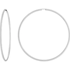 Paar Ohrringe Creolen rund groß XXL Ohrschmuck aus 925 Silber 80x2,5mm