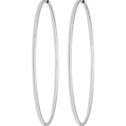 Paar Ohrringe Creolen rund groß XXL Ohrschmuck aus 925 Silber 80x2,5mm