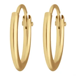 Paar Ohrringe Creolen rund klein & fein aus 333 Gold Gelbgold 10,7x1,3mm