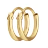 Paar Ohrringe Creolen rund klein & fein Ohrschmuck aus 375 Gold Gelbgold 9x1,3mm