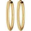 Paar Ohrringe Creolen rund schlicht Ohrschmuck aus 375 Gold Gelbgold 20x2mm