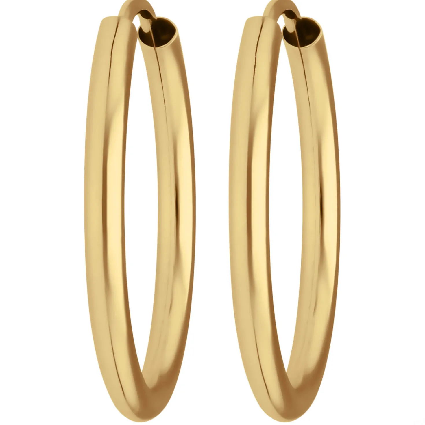 Paar Ohrringe Creolen rund schlicht Ohrschmuck aus 375 Gold Gelbgold 20x2mm