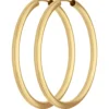 Paar Ohrringe Creolen rund schlicht Ohrschmuck aus 333 Gold Gelbgold 37x2,5mm