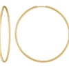 Paar Ohrringe Creolen rund schlicht Ohrschmuck aus 333 Gold Gelbgold 44x1,5mm