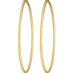 Paar Ohrringe Creolen rund schlicht Ohrschmuck aus 333 Gold Gelbgold 44x1,5mm