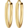 Paar Ohrringe Creolen rund schlicht Ohrschmuck aus 333 Gold Gelbgold 16x2mm